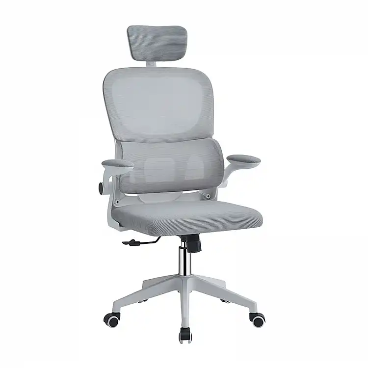 A9935 WHITE/GREY MESH ΠΟΛΥΘΡΟΝΑ ΓΡΑΦΕΙΟΥ 62Χ64Χ42-114/52-125εκ.