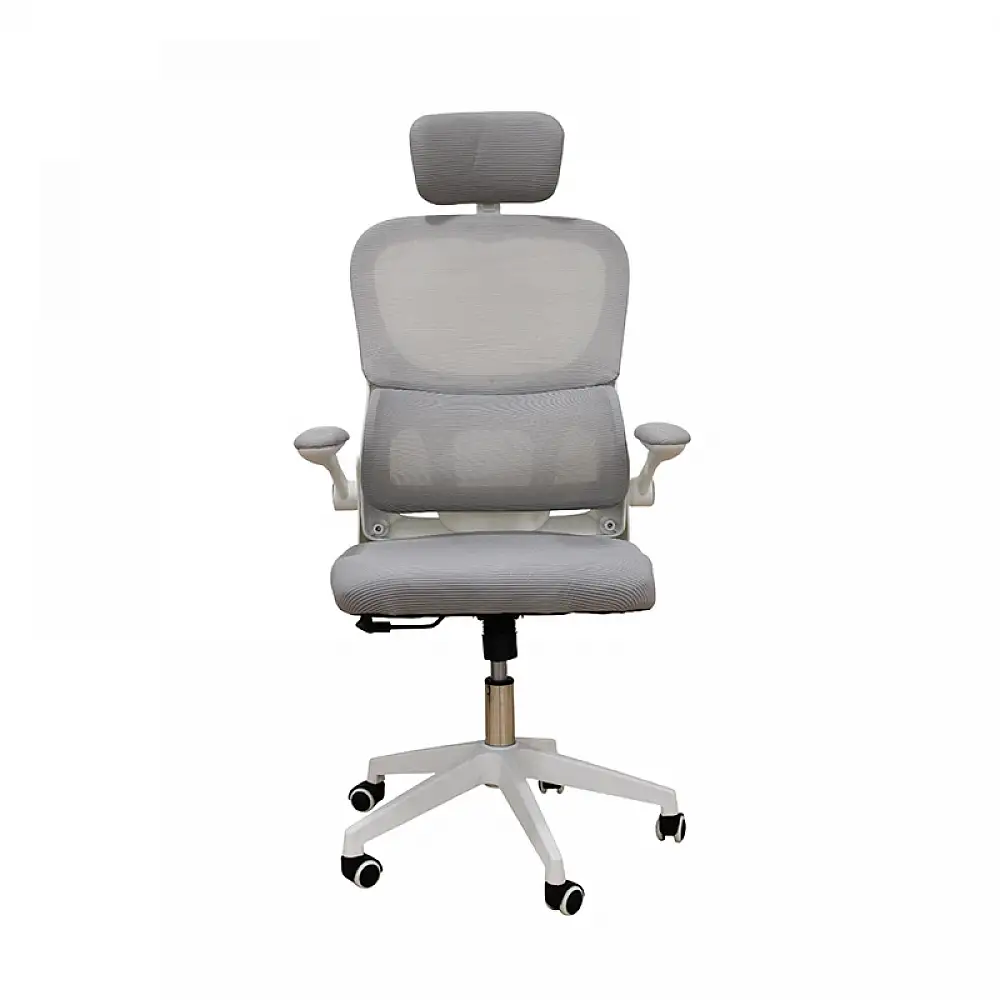 A9935 WHITE/GREY MESH ΚΑΡΕΚΛΑ ΓΡΑΦΕΙΟΥ 62Χ64Χ42-114/52-125εκ.