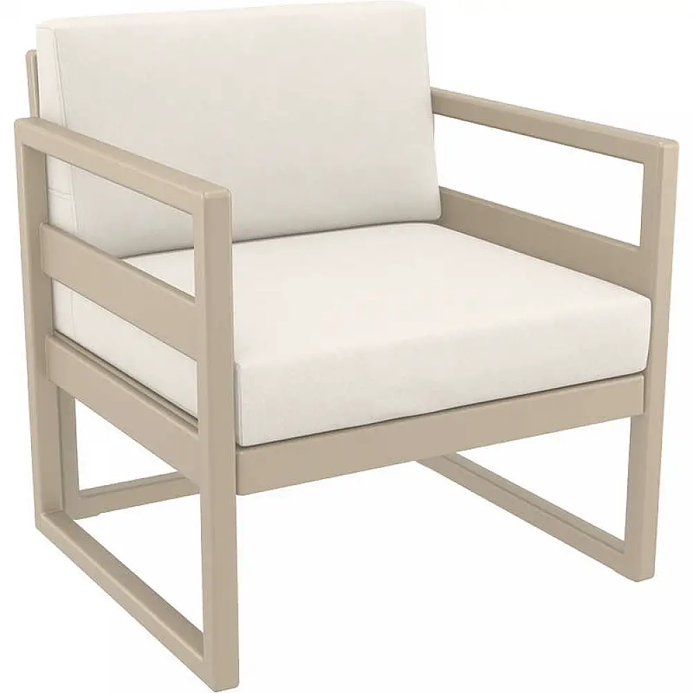 MYKONOS ΠΟΛΥΘΡΟΝΑ TAUPE ΜΕ ΜΑΞ. 73X72X75εκ. ΠΟΛ/ΝΙΟΥ