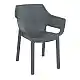 DORA DARK GREY ΠΟΛΥΘΡΟΝΑ ΠΟΛ/ΝΙΟΥ 58X59X80εκ.