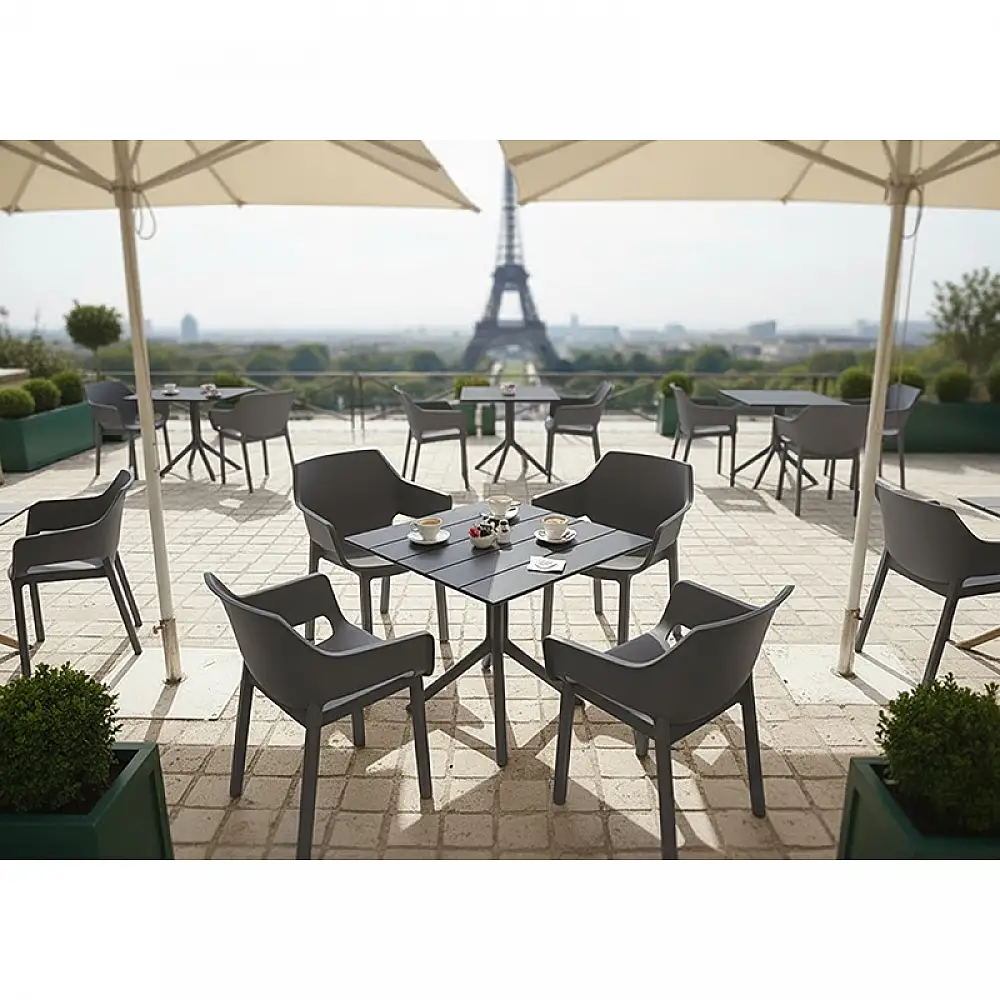 DORA DARK GREY ΠΟΛΥΘΡΟΝΑ ΠΟΛ/ΝΙΟΥ 58X59X80εκ.