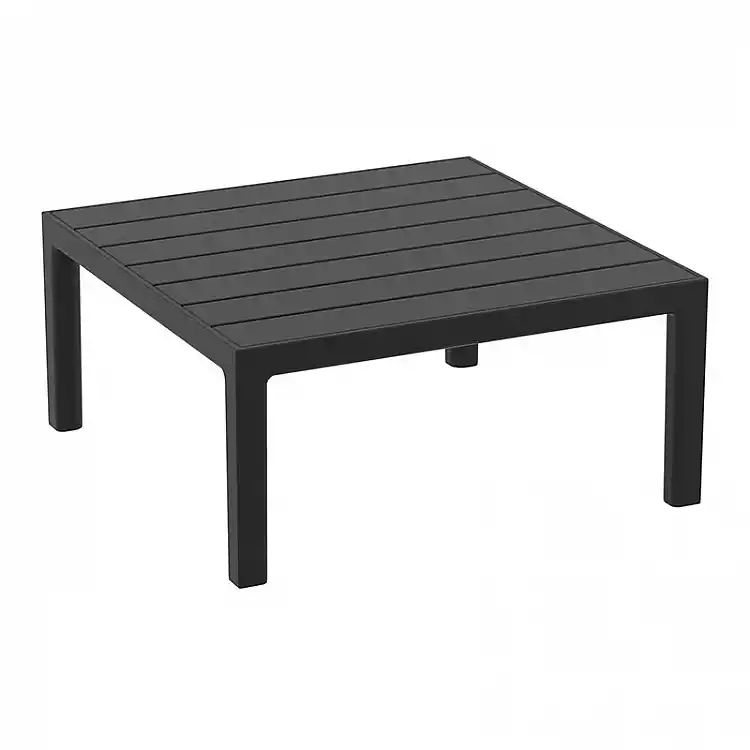 PORTOFINO LOUNGE ΤΡΑΠΕΖΙ BLACK 70X70X33εκ. ΠΟΛ/ΝΙΟΥ