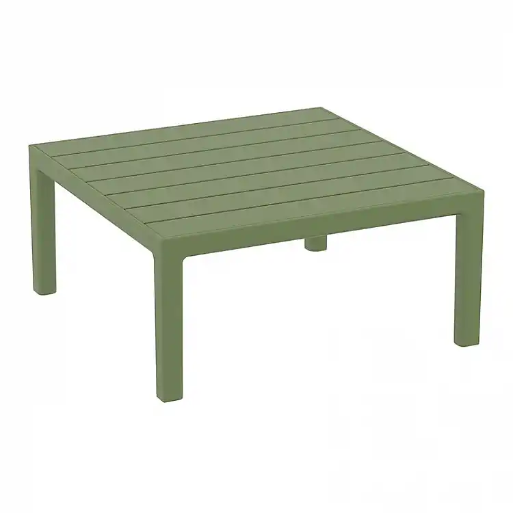 PORTOFINO LOUNGE ΤΡΑΠΕΖΙ OLIVE GREEN 70X70X33εκ. ΠΟΛ/ΝΙΟΥ