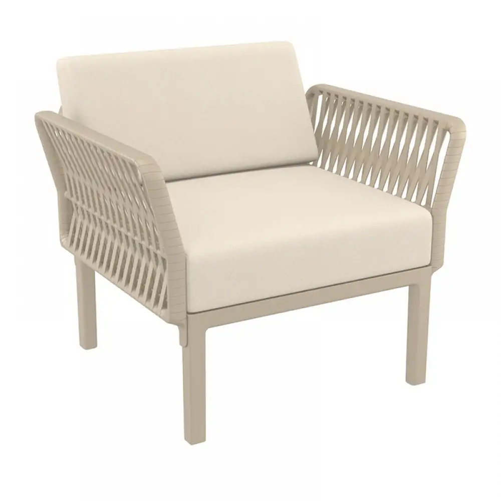 PORTOFINO LOUNGE ΠΟΛΥΘΡΟΝΑ TAUPE/ΜΑΞ. BEIGE ΠΟΛ/ΝΙΟΥ 90X80Χ69εκ.