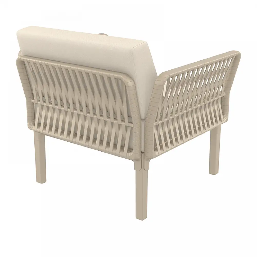 PORTOFINO LOUNGE ΠΟΛΥΘΡΟΝΑ TAUPE/ΜΑΞ. BEIGE ΠΟΛ/ΝΙΟΥ 90X80Χ69εκ.