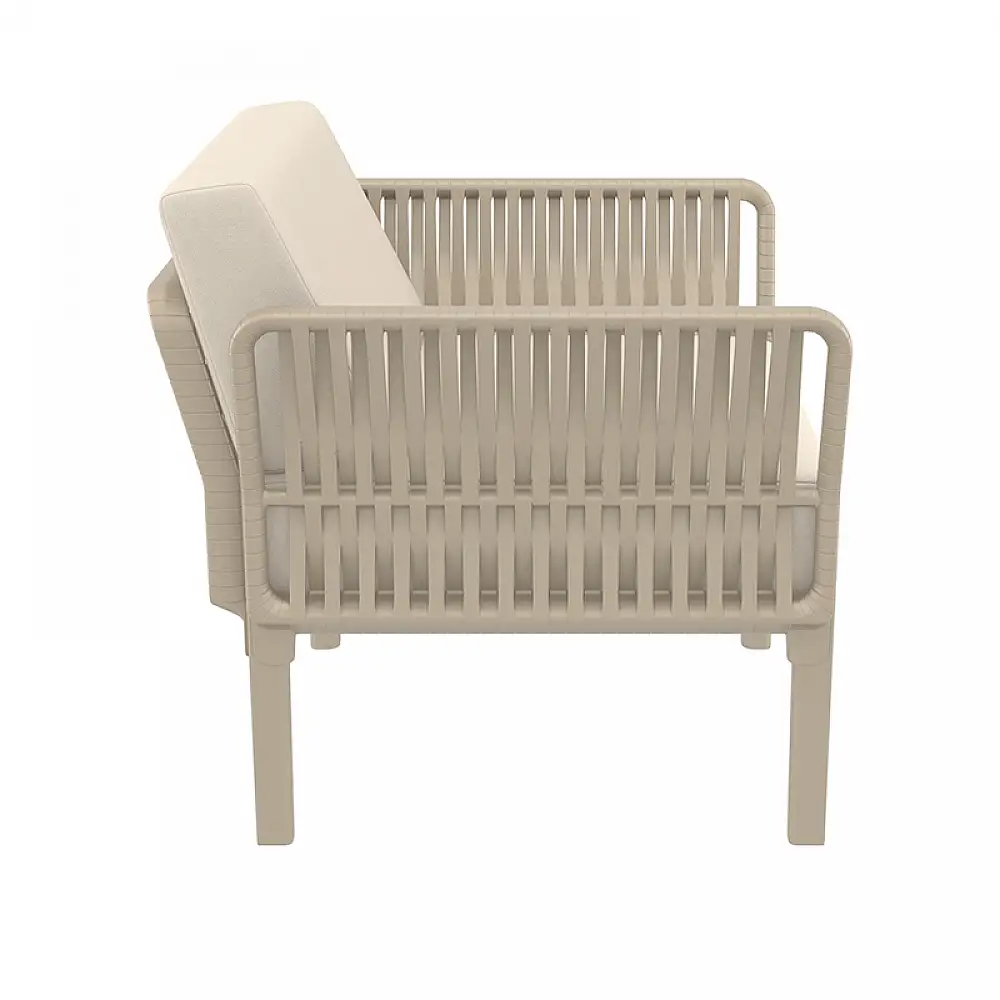 PORTOFINO LOUNGE ΠΟΛΥΘΡΟΝΑ TAUPE/ΜΑΞ. BEIGE ΠΟΛ/ΝΙΟΥ 90X80Χ69εκ.