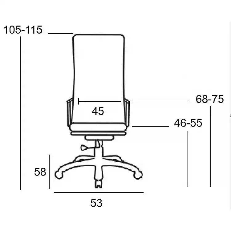 A9954 ΜΑΥΡΟ PU/MESH ΠΟΛΥΘΡΟΝΑ ΓΡΑΦΕΙΟΥ 53X58X46-105/55-115εκ.