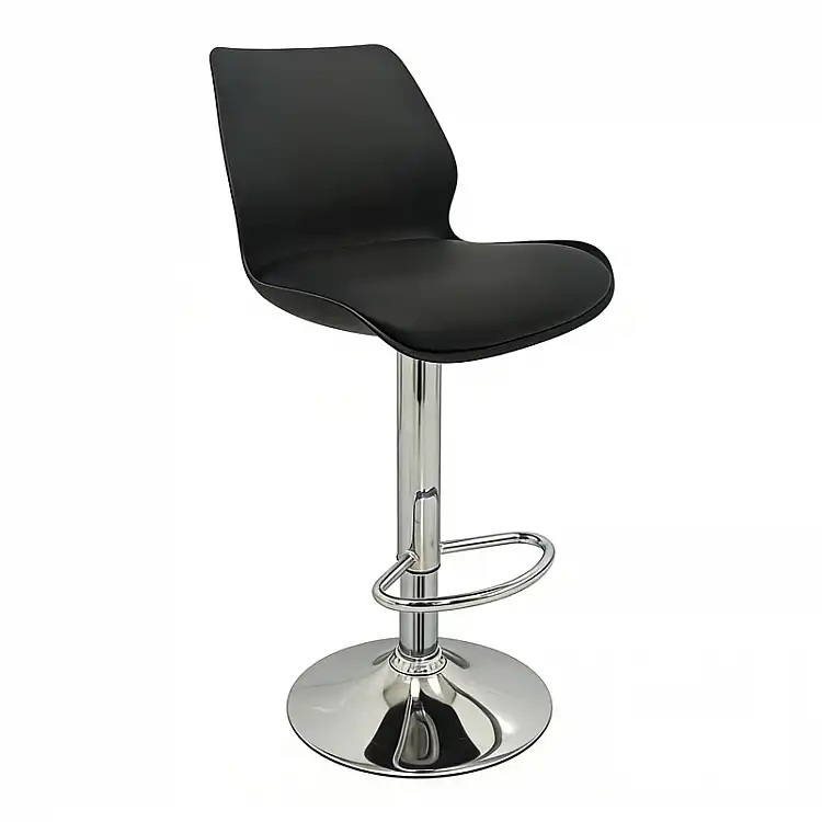 BAR49 BLACK PU/PVC(Σ2)ΣKAMΠO ΜΕ ΑΜΟΡΤΙΣΕΡ 39X45X102εκ.