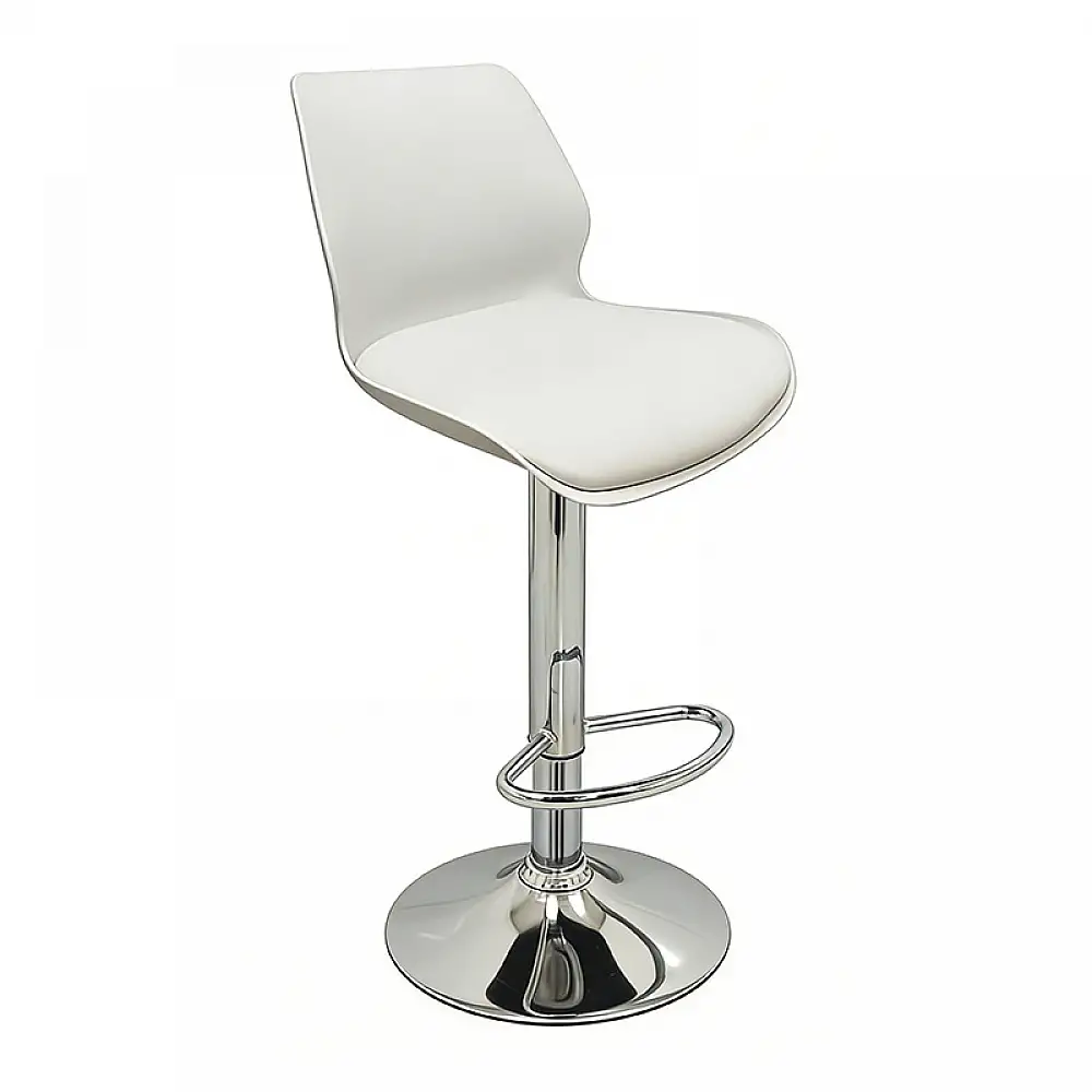 BAR49 WHITE PU/PVC(Σ2)ΣKAMΠO ΜΕ ΑΜΟΡΤΙΣΕΡ 39X45X102εκ.