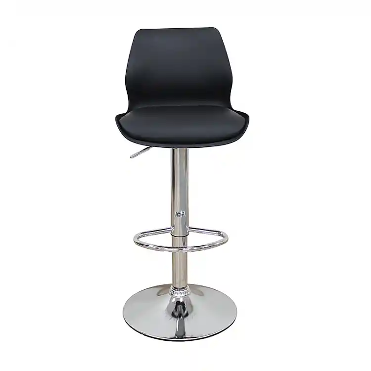 Σκαμπό Μπάρ 2τμχ Bar49 Black Pu/Pvc 39X45X102εκ.