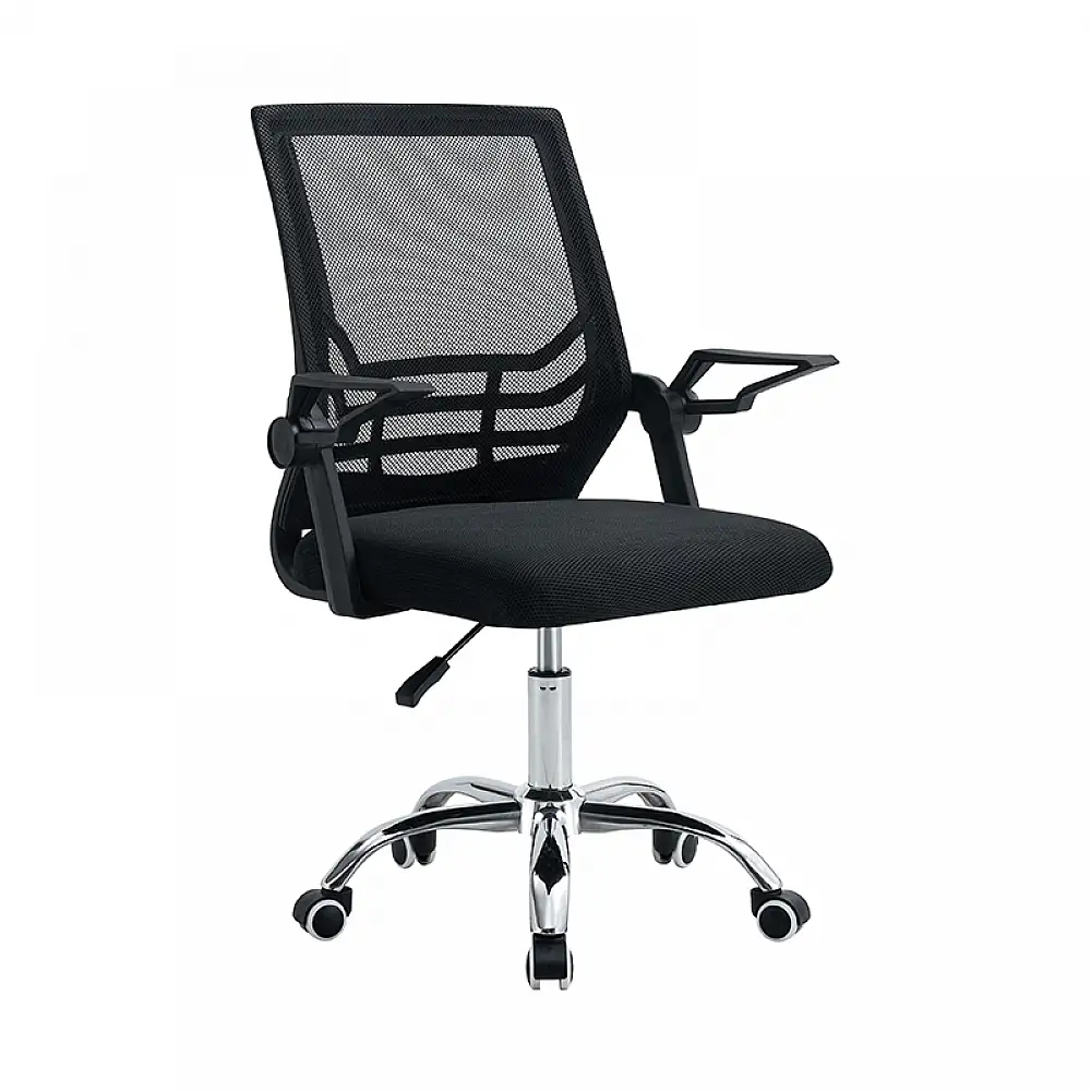 A1830 ΧΡΩΜΙΟ/ΜΑΥΡΟ MESH ΠΟΛΥΘΡΟΝΑ ΓΡΑΦΕΙΟΥ 62X54X44-91/53-100εκ.