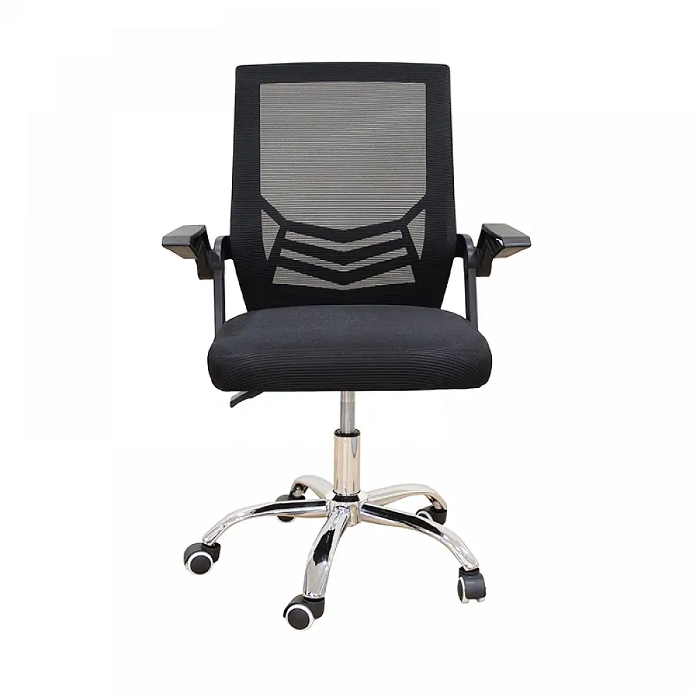 A1830 ΧΡΩΜΙΟ/ΜΑΥΡΟ MESH ΠΟΛΥΘΡΟΝΑ ΓΡΑΦΕΙΟΥ 62X54X44-91/53-100εκ.