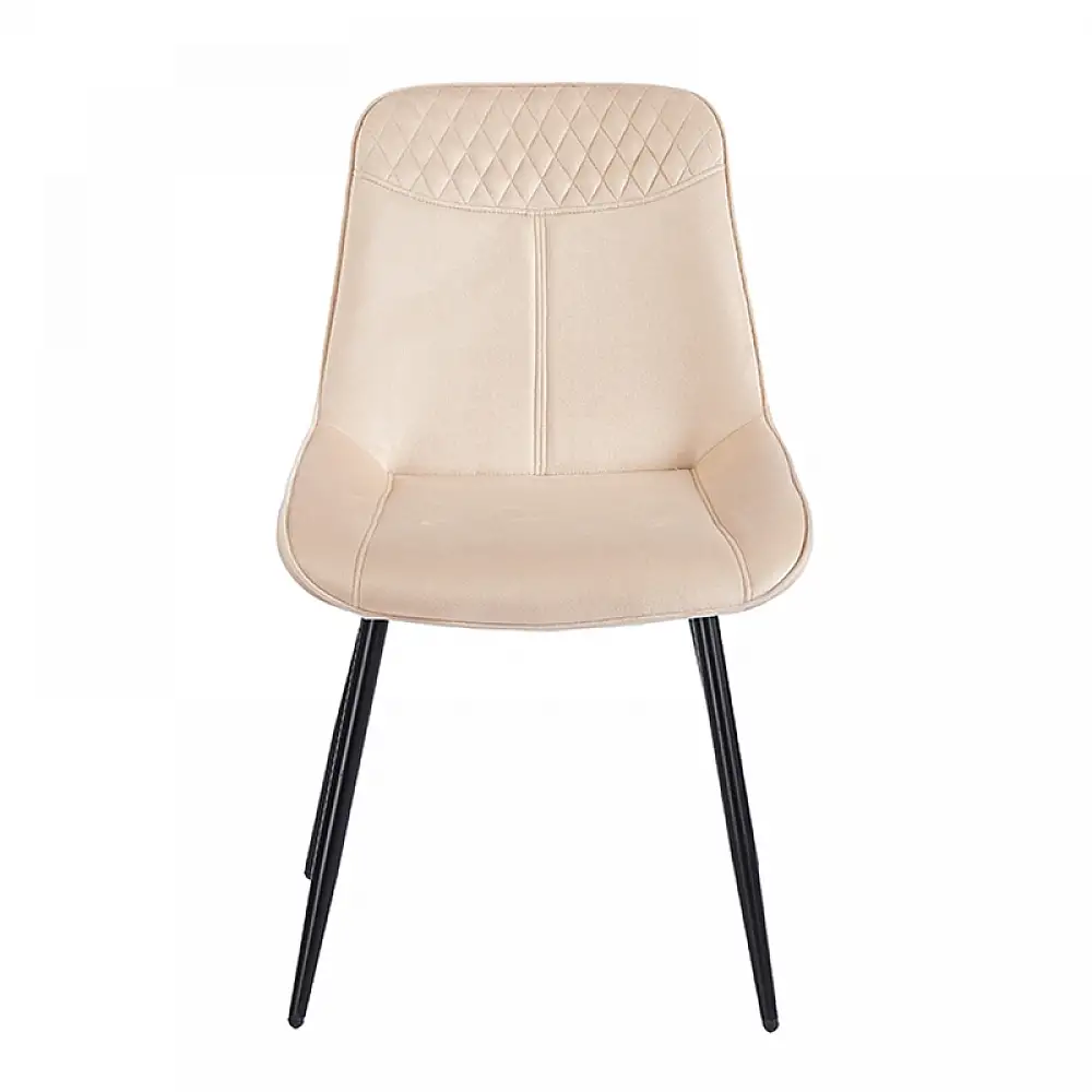 TEREA BEIGE VELVET ΥΦΑΣΜΑ ΚΑΡΕΚΛΑ ΜΕΤΑΛΛΙΚΗ 51X58X87εκ.