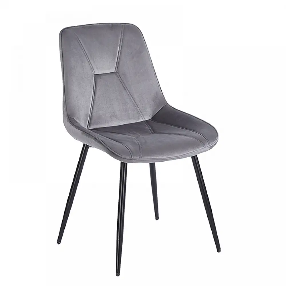 SILVIA GREY VELVET ΥΦΑΣΜΑ ΚΑΡΕΚΛΑ ΜΕΤΑΛΛΙΚΗ 51X58X87εκ.