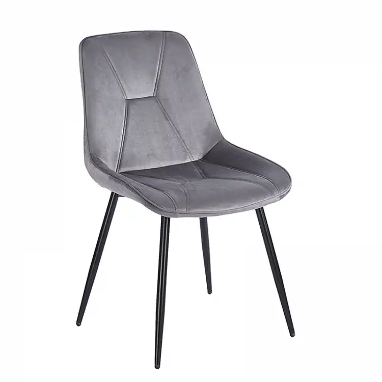 SILVIA GREY VELVET ΥΦΑΣΜΑ ΚΑΡΕΚΛΑ ΜΕΤΑΛΛΙΚΗ 51X58X87εκ.