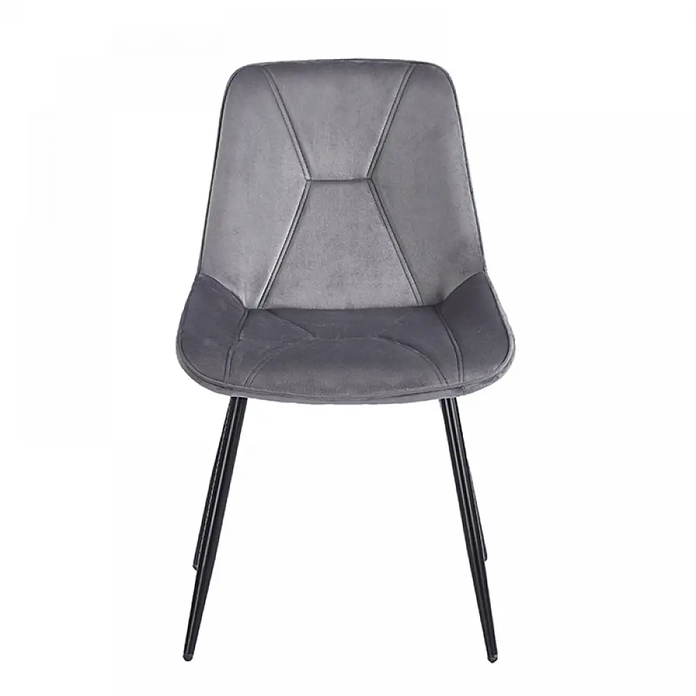 SILVIA GREY VELVET ΥΦΑΣΜΑ ΚΑΡΕΚΛΑ ΜΕΤΑΛΛΙΚΗ 51X58X87εκ.