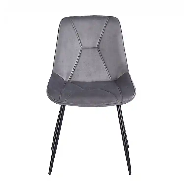 SILVIA GREY VELVET ΥΦΑΣΜΑ ΚΑΡΕΚΛΑ ΜΕΤΑΛΛΙΚΗ 51X58X87εκ.