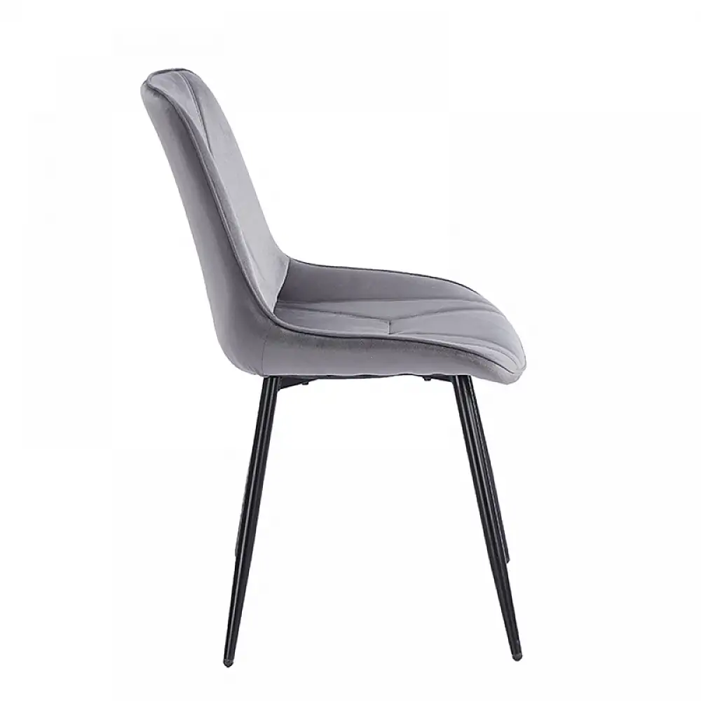 SILVIA GREY VELVET ΥΦΑΣΜΑ ΚΑΡΕΚΛΑ ΜΕΤΑΛΛΙΚΗ 51X58X87εκ.