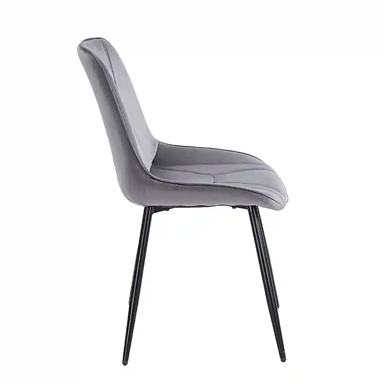 SILVIA GREY VELVET ΥΦΑΣΜΑ ΚΑΡΕΚΛΑ ΜΕΤΑΛΛΙΚΗ 51X58X87εκ.
