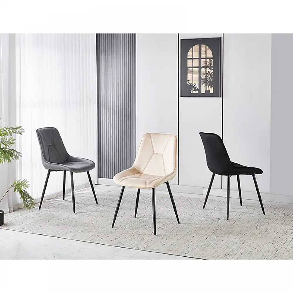 SILVIA GREY VELVET ΥΦΑΣΜΑ ΚΑΡΕΚΛΑ ΜΕΤΑΛΛΙΚΗ 51X58X87εκ.