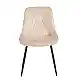 SILVIA BEIGE VELVET ΥΦΑΣΜΑ ΚΑΡΕΚΛΑ ΜΕΤΑΛΛΙΚΗ 51X58X87εκ.