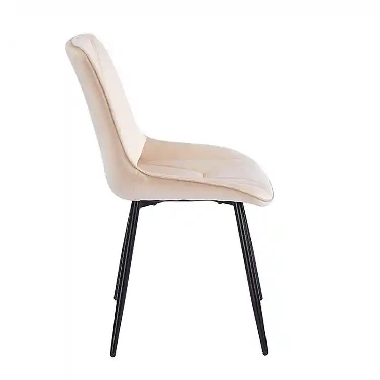 SILVIA BEIGE VELVET ΥΦΑΣΜΑ ΚΑΡΕΚΛΑ ΜΕΤΑΛΛΙΚΗ 51X58X87εκ.