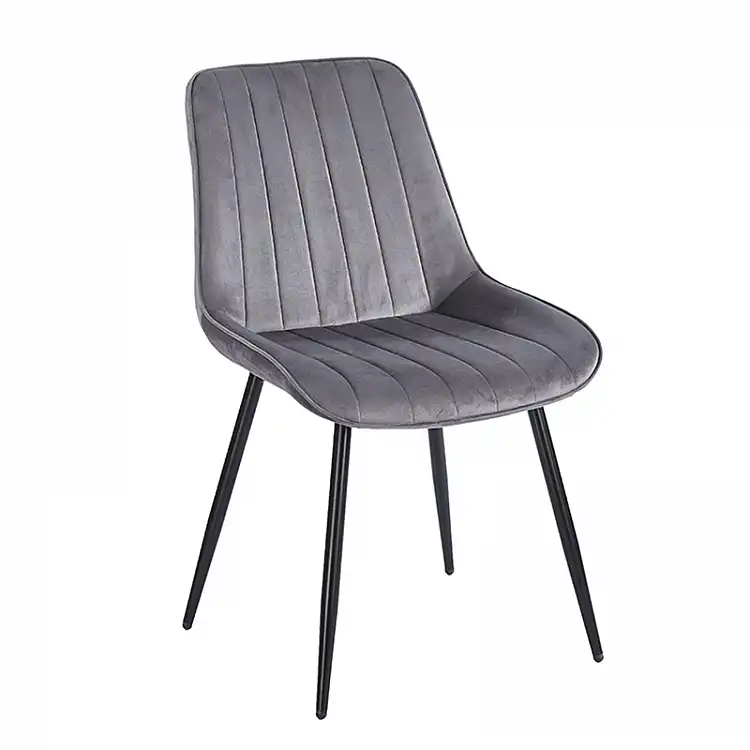 BONY GREY VELVET ΥΦΑΣΜΑ ΚΑΡΕΚΛΑ ΜΕΤΑΛΛΙΚΗ 51X58X87εκ.