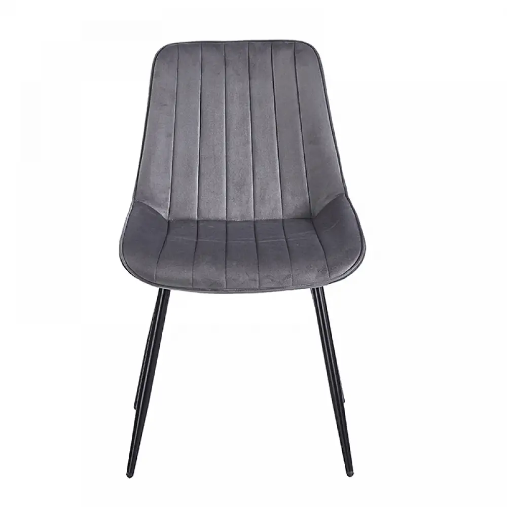 BONY GREY VELVET ΥΦΑΣΜΑ ΚΑΡΕΚΛΑ ΜΕΤΑΛΛΙΚΗ 51X58X87εκ.