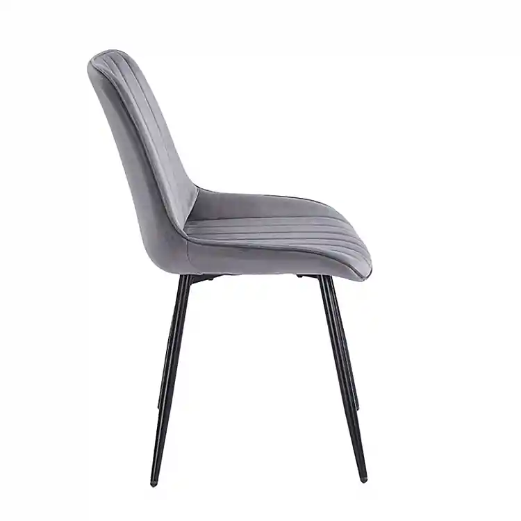 BONY GREY VELVET ΥΦΑΣΜΑ ΚΑΡΕΚΛΑ ΜΕΤΑΛΛΙΚΗ 51X58X87εκ.