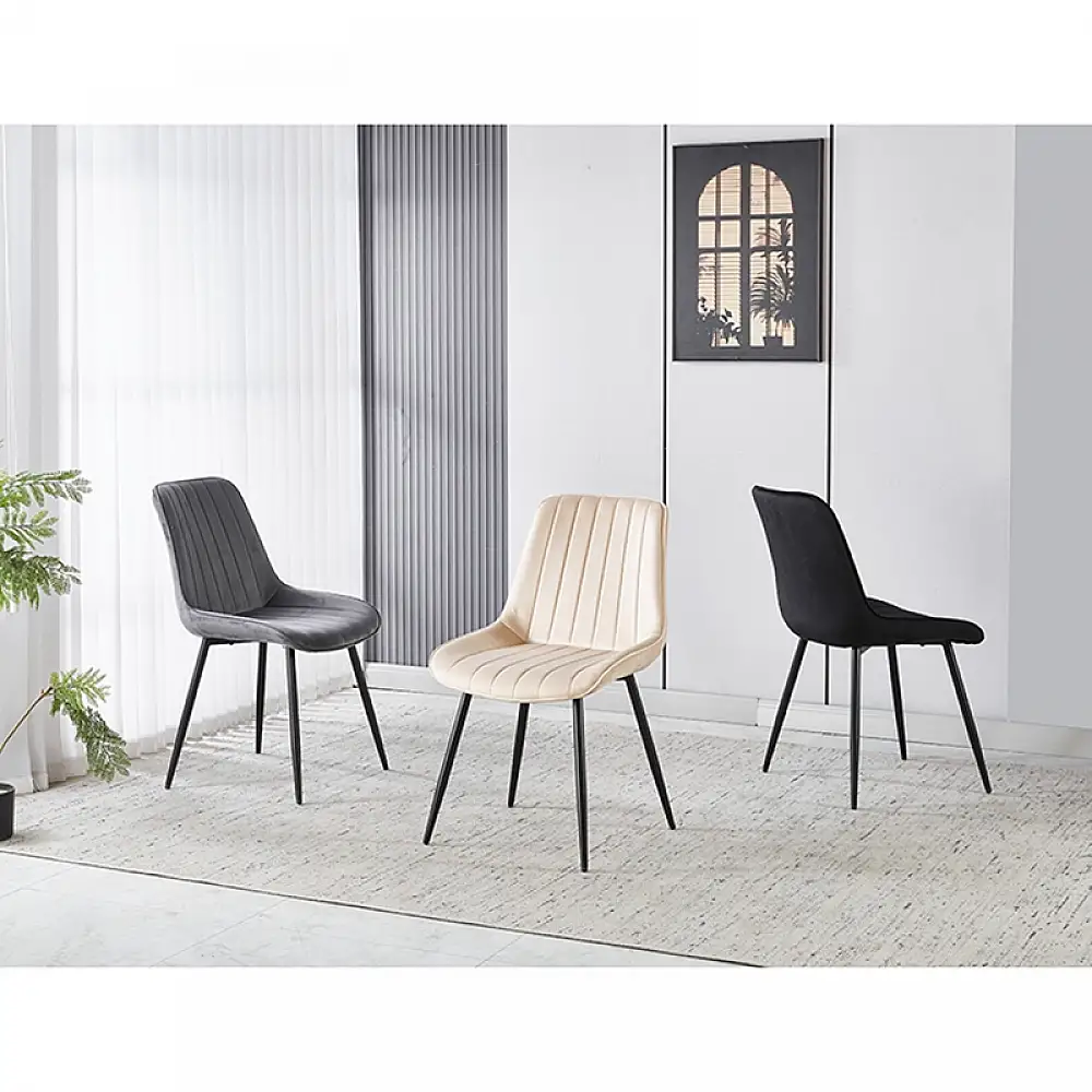 BONY GREY VELVET ΥΦΑΣΜΑ ΚΑΡΕΚΛΑ ΜΕΤΑΛΛΙΚΗ 51X58X87εκ.