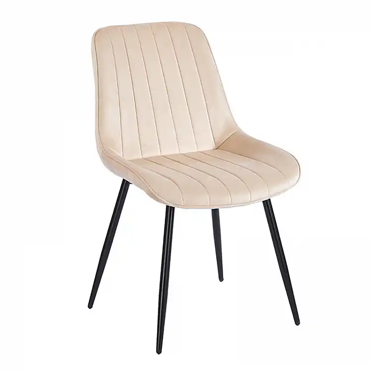 BONY BEIGE VELVET ΥΦΑΣΜΑ ΚΑΡΕΚΛΑ ΜΕΤΑΛΛΙΚΗ 51X58X87εκ.