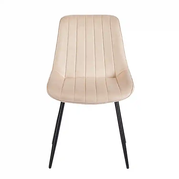 BONY BEIGE VELVET ΥΦΑΣΜΑ ΚΑΡΕΚΛΑ ΜΕΤΑΛΛΙΚΗ 51X58X87εκ.