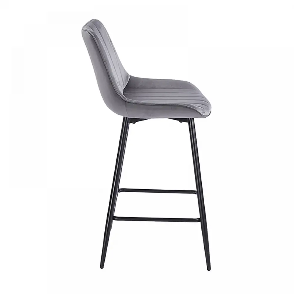 REPO GREY VELVET ΥΦΑΣΜΑ 66εκ. ΣΚΑΜΠΟ ΜΕΤΑΛΛΙΚΟ 48X49X66-96εκ.