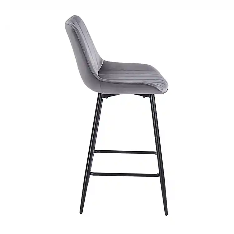 REPO GREY VELVET ΥΦΑΣΜΑ 66εκ. ΣΚΑΜΠΟ ΜΕΤΑΛΛΙΚΟ 48X49X66-96εκ.