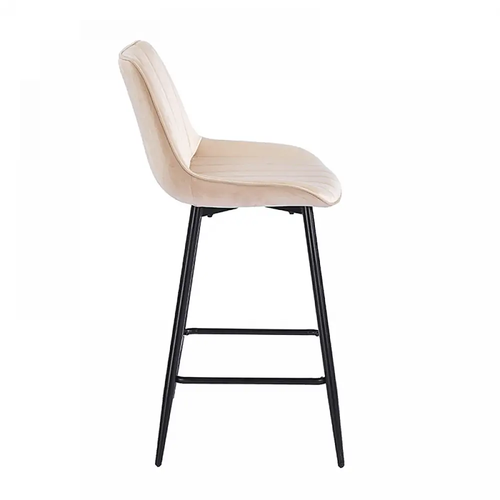 REPO BEIGE VELVET ΥΦΑΣΜΑ 66εκ. ΣΚΑΜΠΟ ΜΕΤΑΛΛΙΚΟ 48X49X66-96εκ.