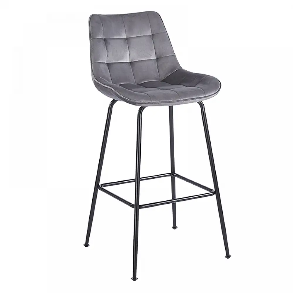 ERMINA GREY VELVET ΥΦΑΣΜΑ 75εκ. ΣΚΑΜΠΟ ΜΕΤΑΛΛΙΚΟ 49X50X75-104εκ.