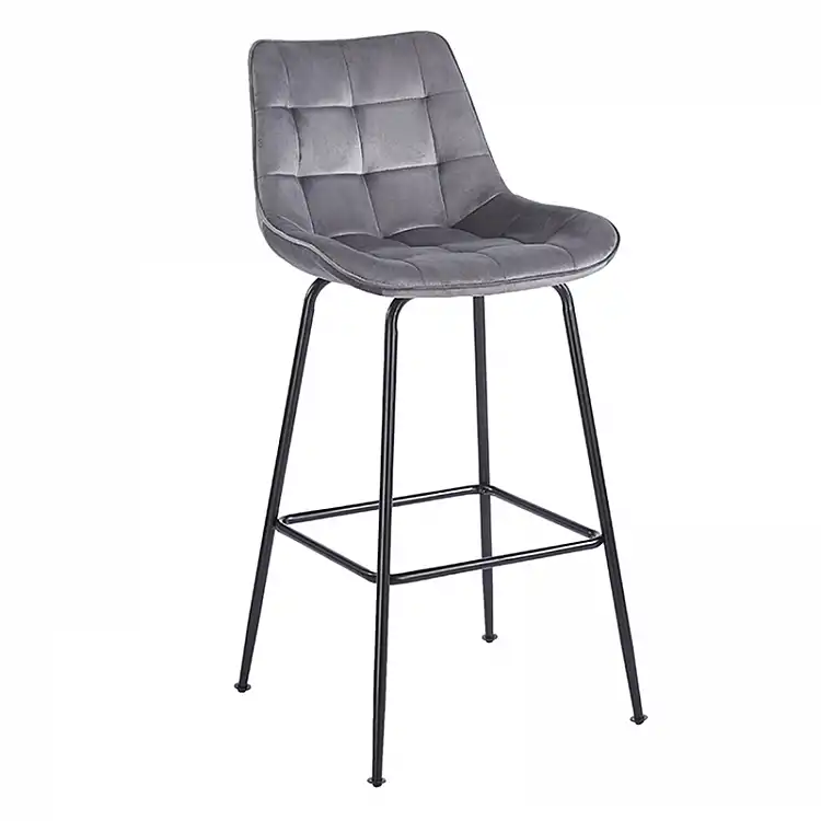 ERMINA GREY VELVET ΥΦΑΣΜΑ 75εκ. ΣΚΑΜΠΟ ΜΕΤΑΛΛΙΚΟ 49X50X75-104εκ.