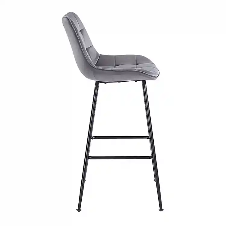 ERMINA GREY VELVET ΥΦΑΣΜΑ 75εκ. ΣΚΑΜΠΟ ΜΕΤΑΛΛΙΚΟ 49X50X75-104εκ.