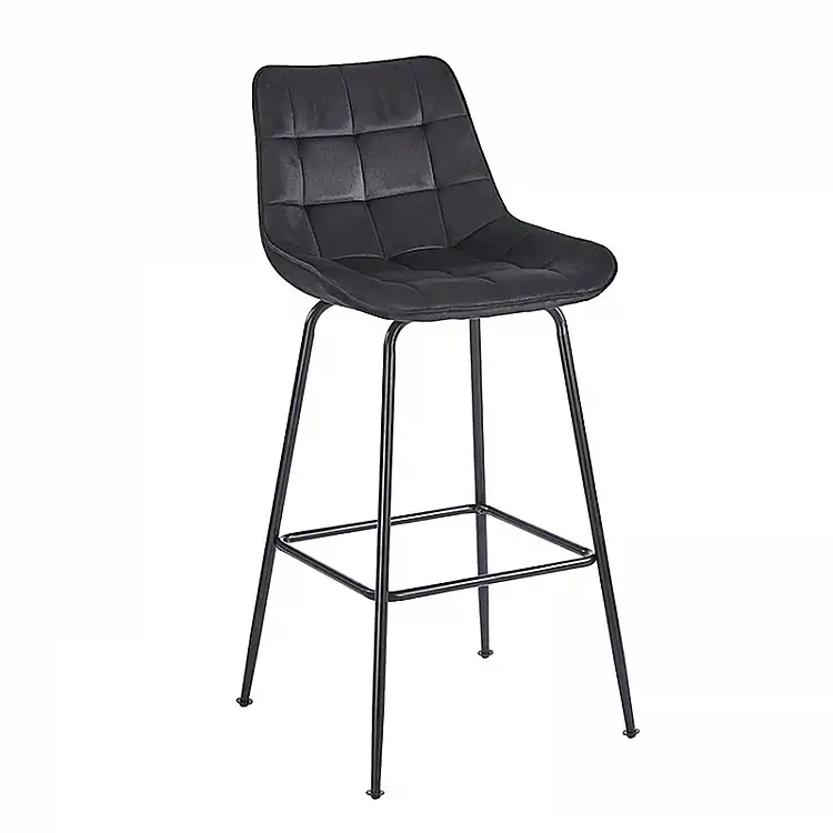 ERMINA BLACK VELVET ΥΦΑΣΜΑ 75εκ. ΣΚΑΜΠΟ ΜΕΤΑΛΛΙΚΟ 49X50X75-104εκ.
