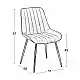BONY GREY VELVET ΥΦΑΣΜΑ ΚΑΡΕΚΛΑ ΜΕΤΑΛΛΙΚΗ 51X58X87εκ.