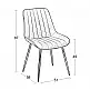 BONY BLACK VELVET ΥΦΑΣΜΑ ΚΑΡΕΚΛΑ ΜΕΤΑΛΛΙΚΗ 51X58X87εκ.