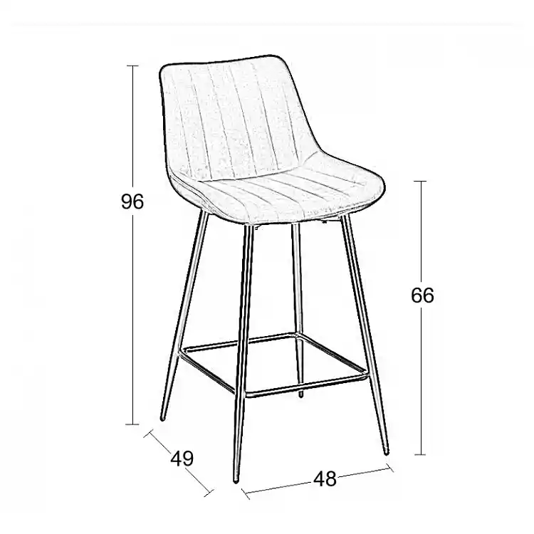 REPO GREY VELVET ΥΦΑΣΜΑ 66εκ. ΣΚΑΜΠΟ ΜΕΤΑΛΛΙΚΟ 48X49X66-96εκ.