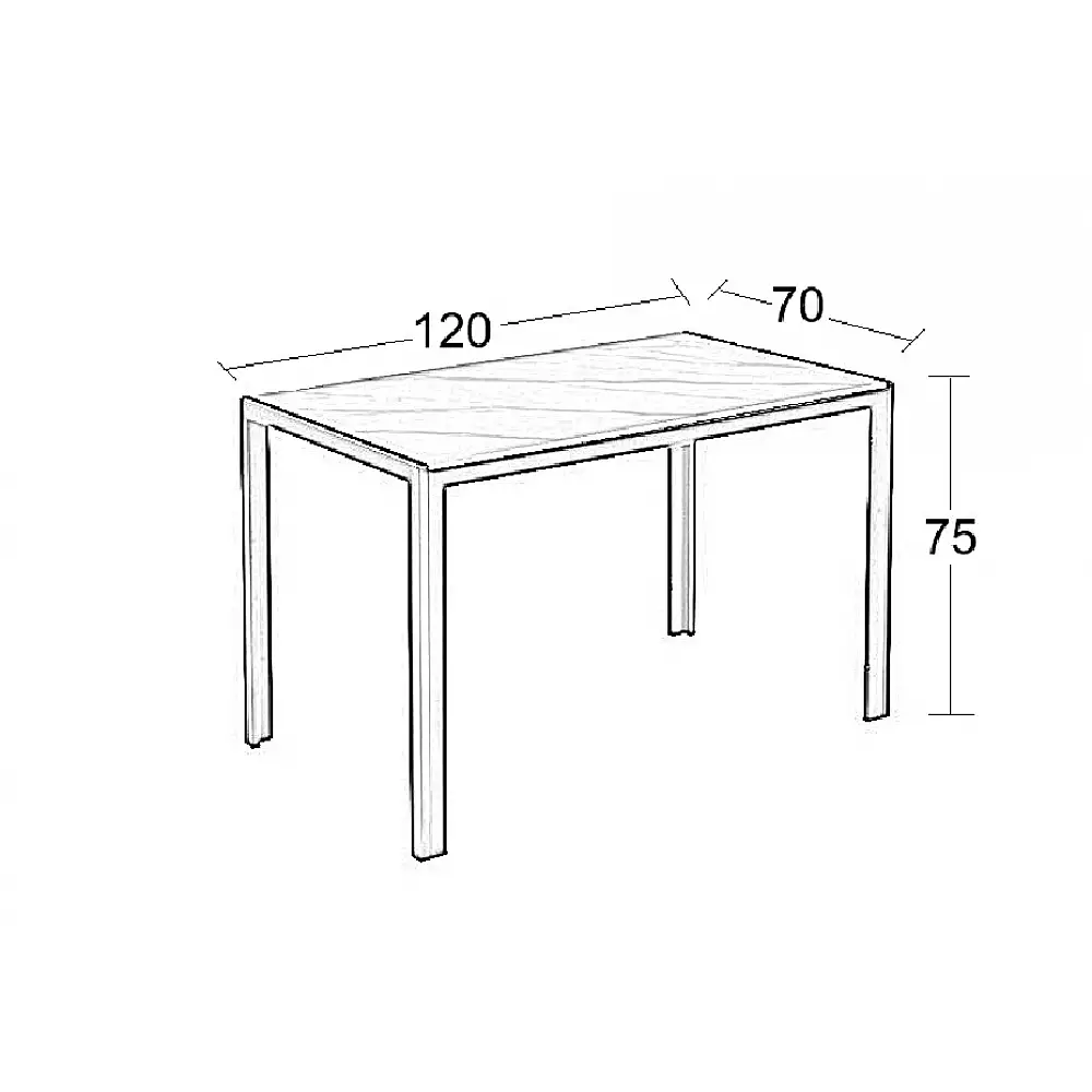 EVELYN CERAMIC WHITE MARBLE 120Χ70Χ75εκ. ΤΡΑΠΕΖΙ