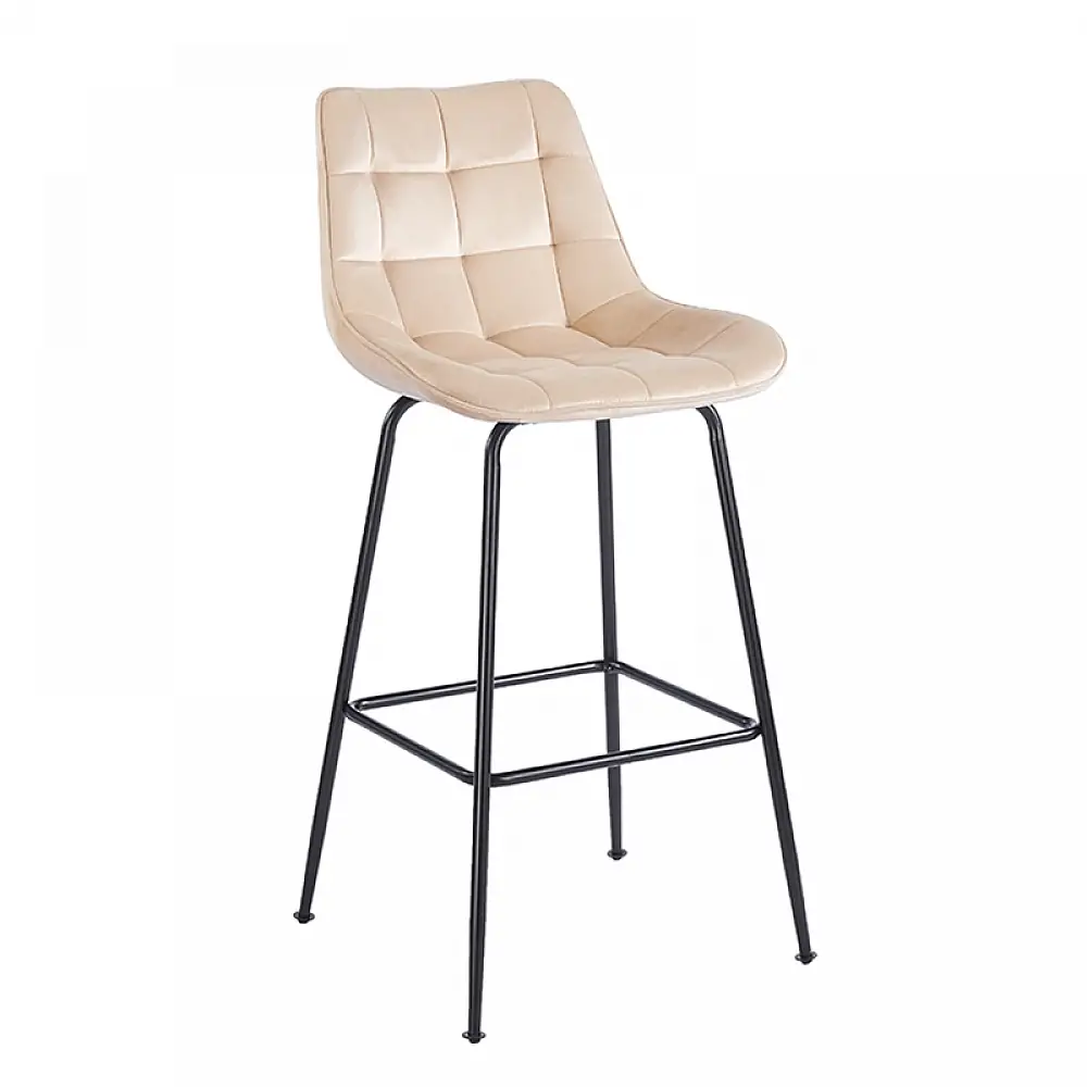 ERMINA BEIGE VELVET ΥΦΑΣΜΑ 75εκ. ΣΚΑΜΠΟ ΜΕΤΑΛΛΙΚΟ 49X50X75-104εκ.