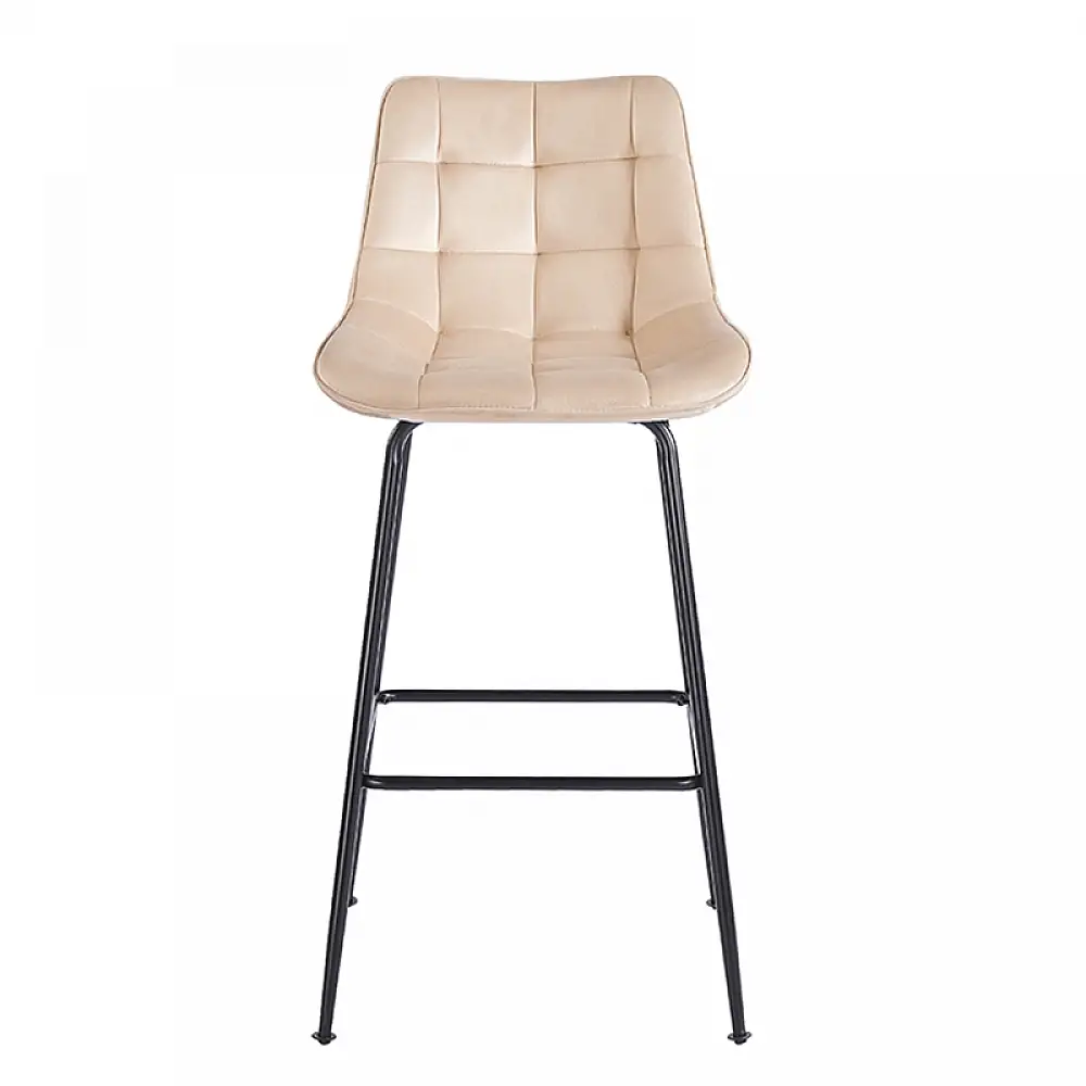 ERMINA BEIGE VELVET ΥΦΑΣΜΑ 75εκ. ΣΚΑΜΠΟ ΜΕΤΑΛΛΙΚΟ 49X50X75-104εκ.