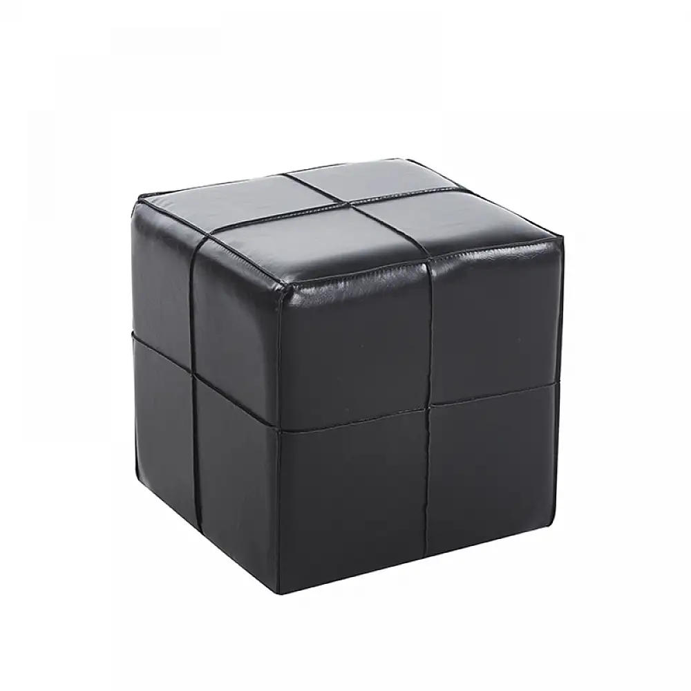 ENZO BLACK PU ΣΚΑΜΠΟ 31X31X31εκ.