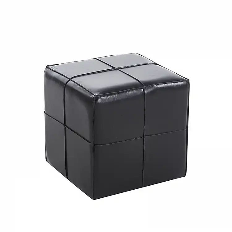 ENZO BLACK PU ΣΚΑΜΠΟ 31X31X31εκ.