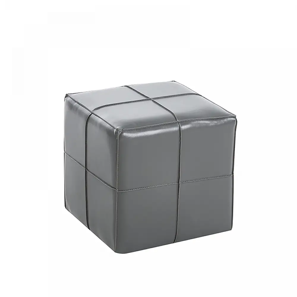 ENZO GREY PU ΣΚΑΜΠΟ 31X31X31εκ.