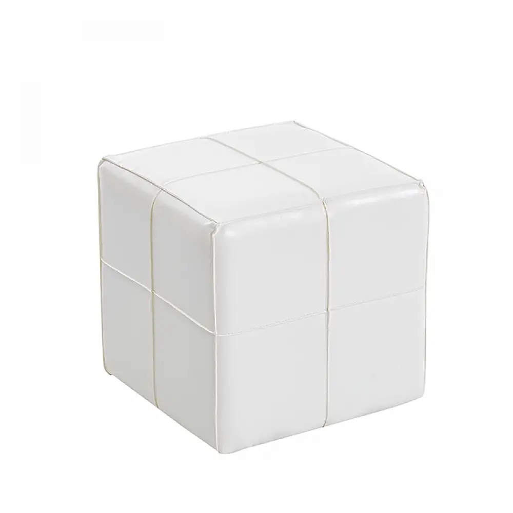 ENZO WHITE PU ΣΚΑΜΠΟ 31X31X31εκ.