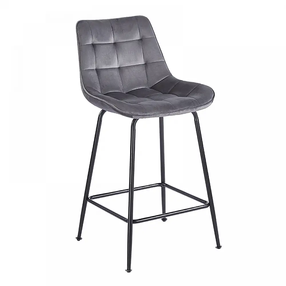 ERMINA GREY VELVET ΥΦΑΣΜΑ 64εκ. ΣΚΑΜΠΟ ΜΕΤΑΛΛΙΚΟ 49X50X64-94εκ.